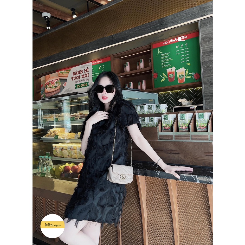 BL04 - Váy xuông phối họa tiết 2 lớp siêu xinh