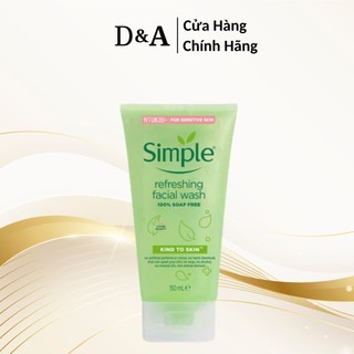 Sữa rửa mặt Simple lành tính sạch thoáng - cho da nhạy cảm 150ml