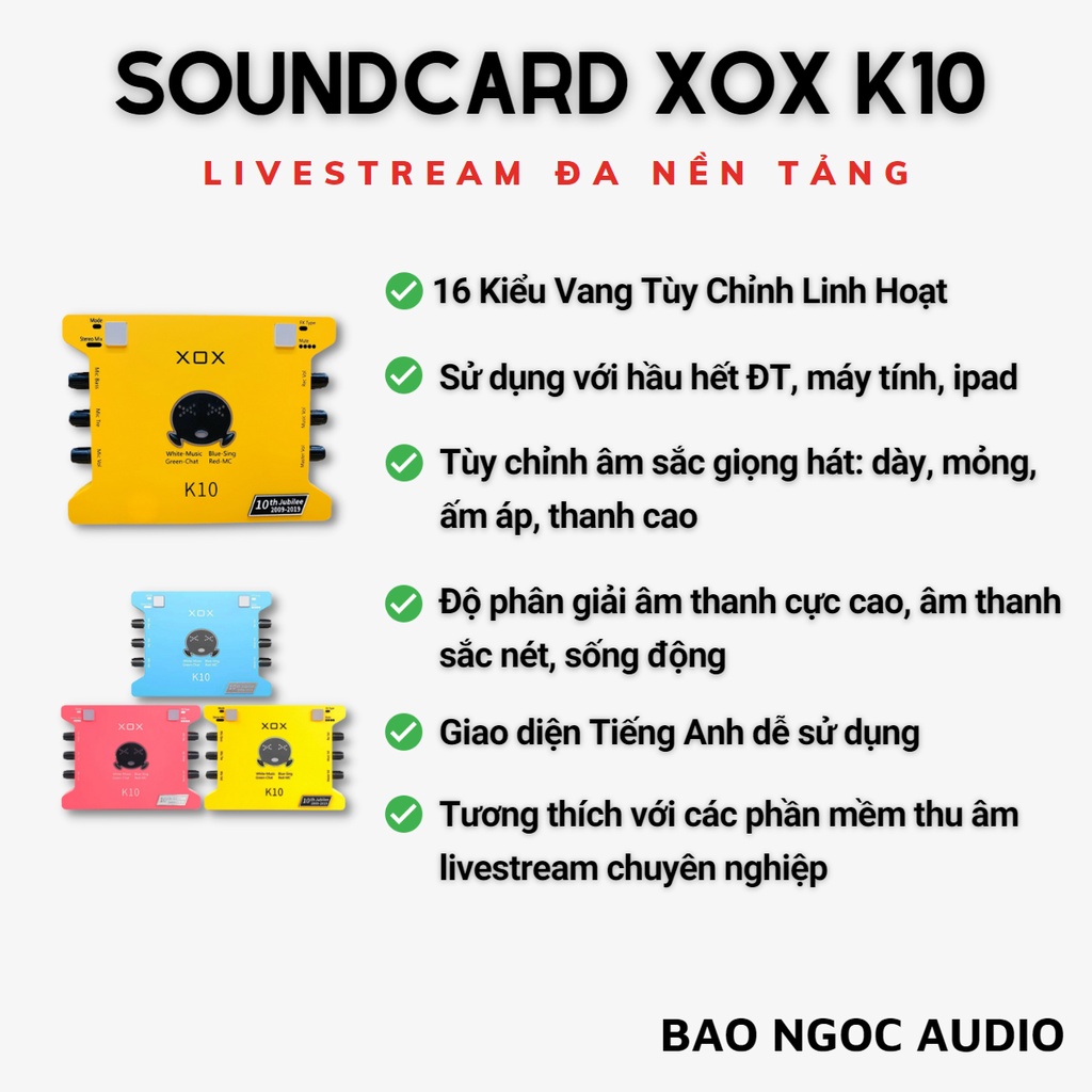 Mic Livestream | Micro thu âm Sound Card XOX K10 2020 & Mic TAKSTAR SM8B Hát Livestream Chuyên Nghiệp, Giá Rẻ | BigBuy360 - bigbuy360.vn