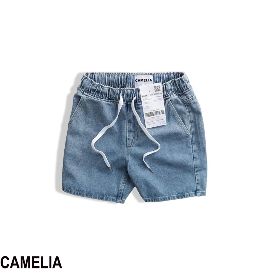 Quần Short Jean  Nam Cao Cấp 2 màu Xanh và Xám , form Slimfit trên gối, co giãn