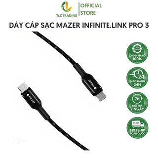 Dây cáp mazer infinite.link pro 3 mfi certified usb-c to1.25m - hàng chính hãng