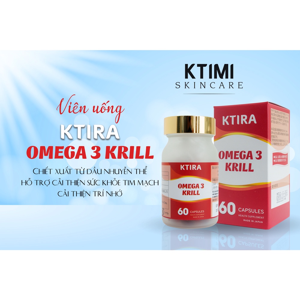 Dầu Nhuyễn Thể KTIRA OMEGA 3 KRILL - Viên Uống Bổ Sung Dinh Dưỡng