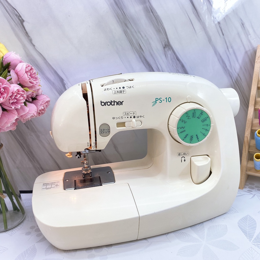 Máy May Brother Đời Mới Dáng Cong Pupet - Chức Năng Cơ Bản - Không Kén Vải - BH 1 Năm