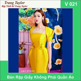 Rập Giấy Váy Bút Chì V021