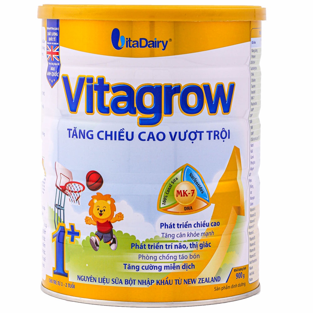 Vitagrow 1+/2+ 900g - Tăng chiều cao vượt trội