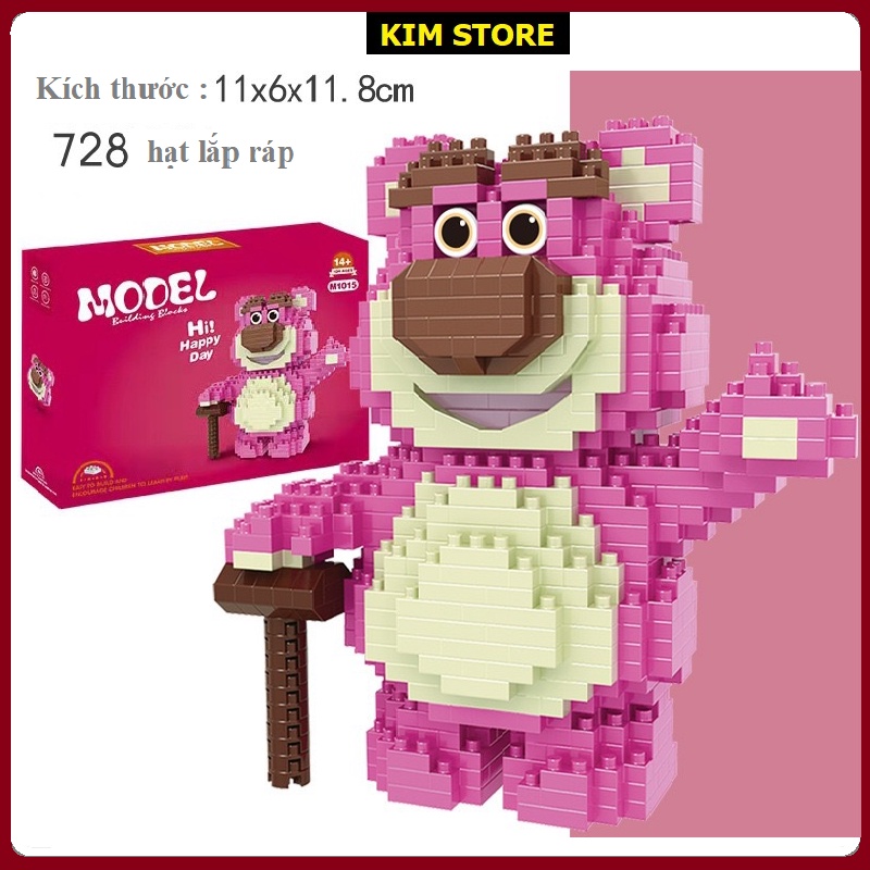 Lego Mini Nhân Vật Hoạt Hình Bearbrick Chất Liệu ABS chuẩn đồ chơi lắp ráp an toàn có sách hướng dẫn cho bé trai bé gái