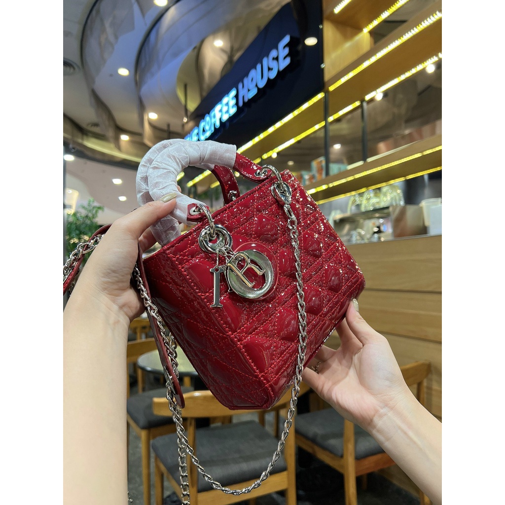 Túi D.I.O.R da bóng size 17cm-20cm Full hộp sang chảnh
