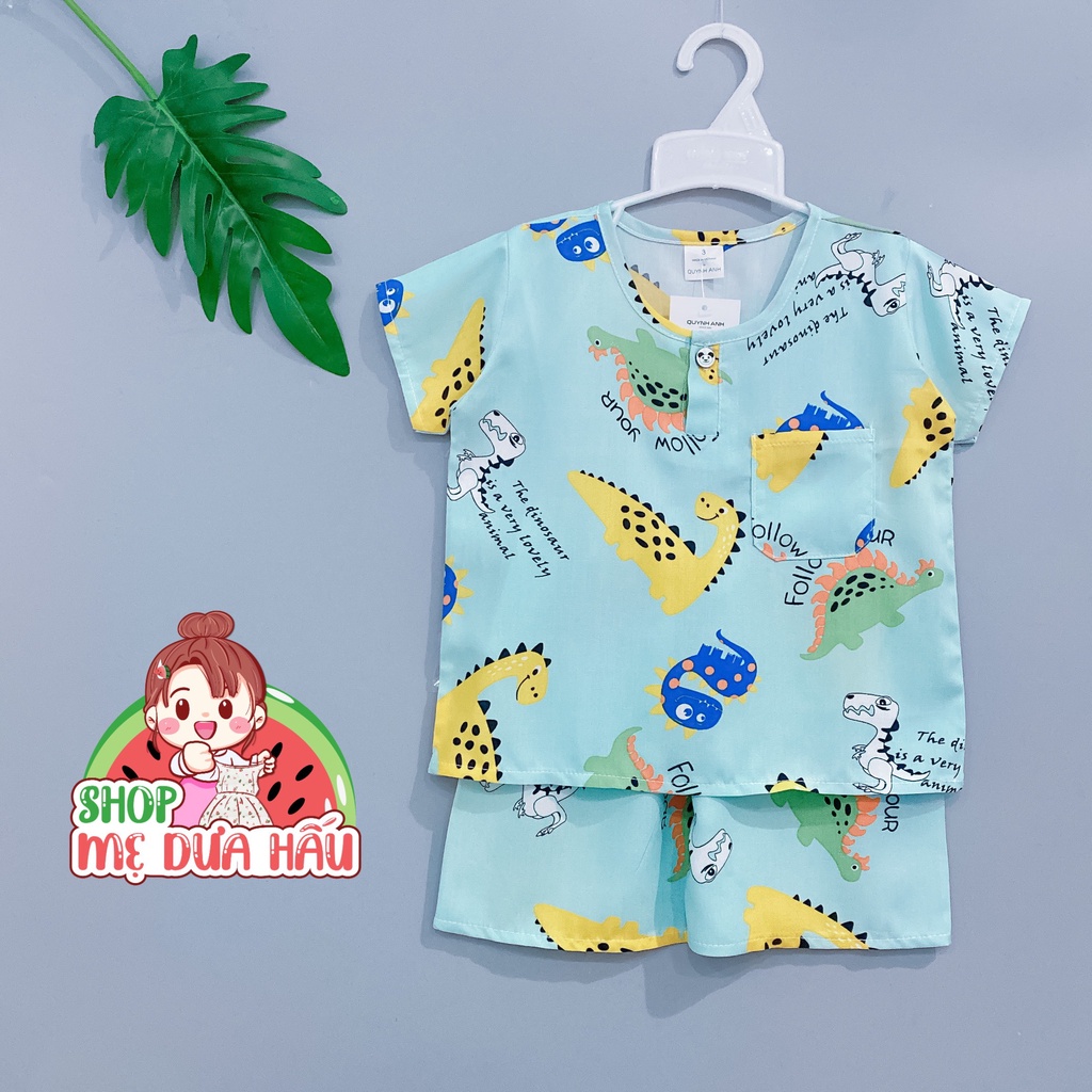 Bộ quần áo bé trai, bộ tole đùi bé trai chất lanh mềm, mịn mát 8-32kg shop mẹ dưa hấu