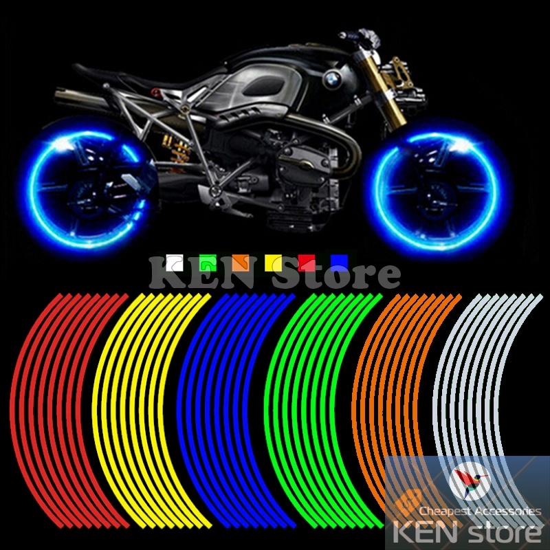 Tem chỉ phản quang dán vành mâm xe máy oto