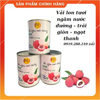 Vải đóng lon PL 565g trái giòn, vị ngọt thanh topping cho trà trái cây