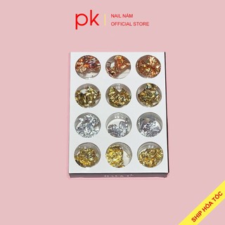 Set giấy nhún nail, giấy bạc trang trí móng đủ màu