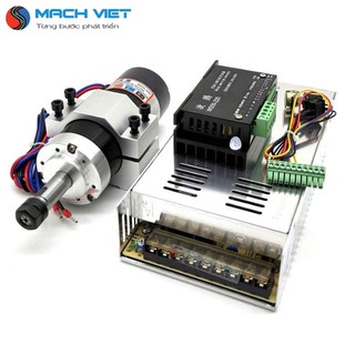 Bộ củ đục spindle 500W ER11 không chổi than(combo: động cơ, driver,Nguồn,Gá) .