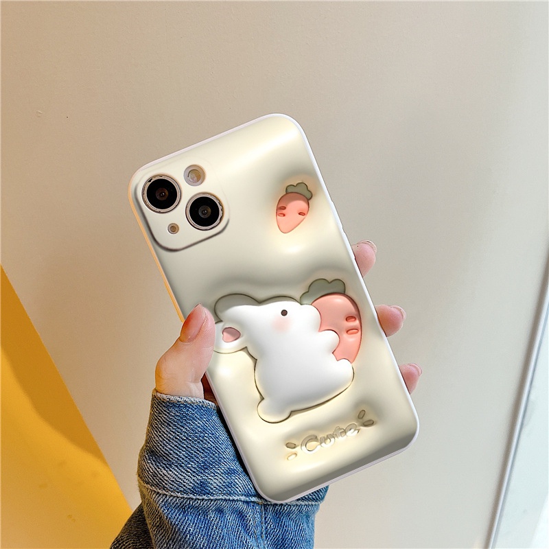 Ốp lưng iphone dẻo Thỏ trắng cà rốt 14 14pro 14prm 14plus 13 13pro 13prm 13mini 12 12pro 12prm 12mini e5107
