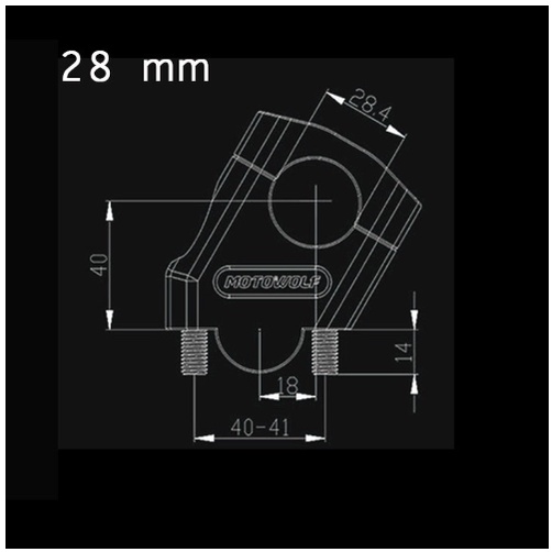 Gù Nâng Chéo Ghi Đông MOTOWOLF 22mm/28mm, Nâng Tay Lái Chống Mỏi Giá 1 Cặp