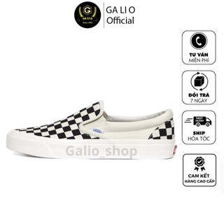 Giày vans caro slipon lười hàng ban trung cao cấp full sie nam nữ đủ phụ kiện túi hộp