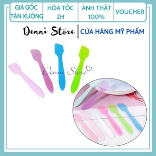 Muỗng que nhựa múc kem dạng mini nhiều màu