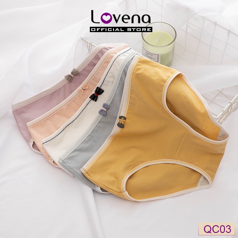 Quần Lót Nữ Cotton Kháng Khuẩn Cute Lovena QC03