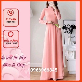 [Ảnh thật} Áo dài màu hồng dâu ngọt ngào - Áo Dài Hà Nội