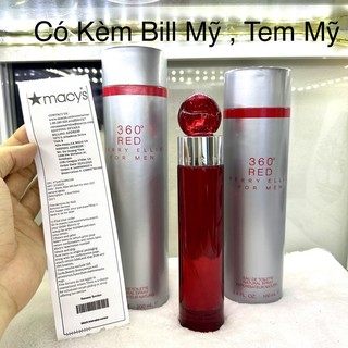 (Hiếm) Nước hoa nam Perry Ellis 360 Red 200ml EDT chính hãng Mỹ