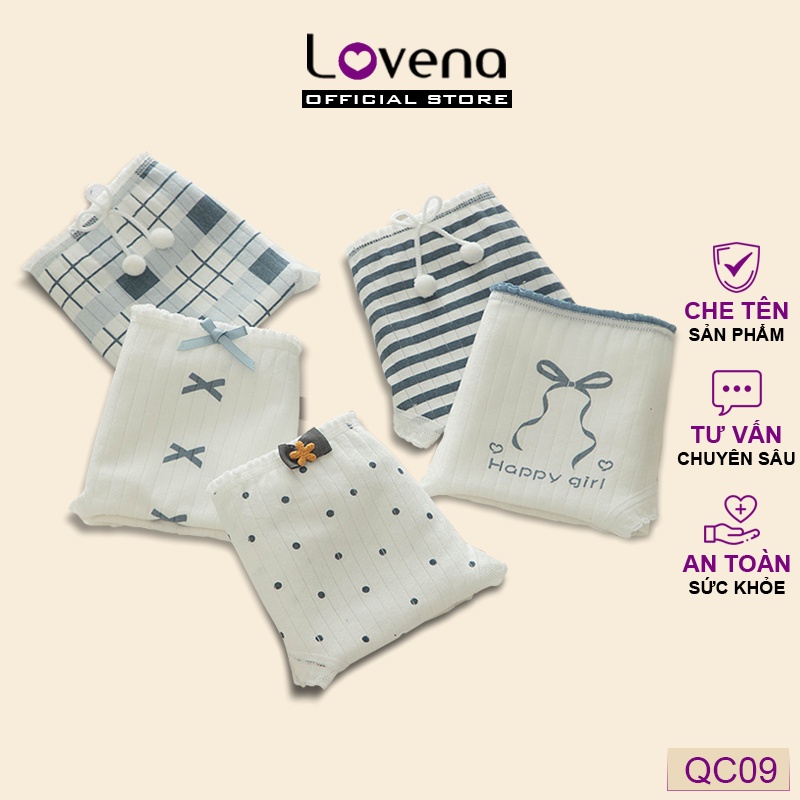 Quần Chip Nữ Cute Cotton Kháng Khuẩn Lovena QC09