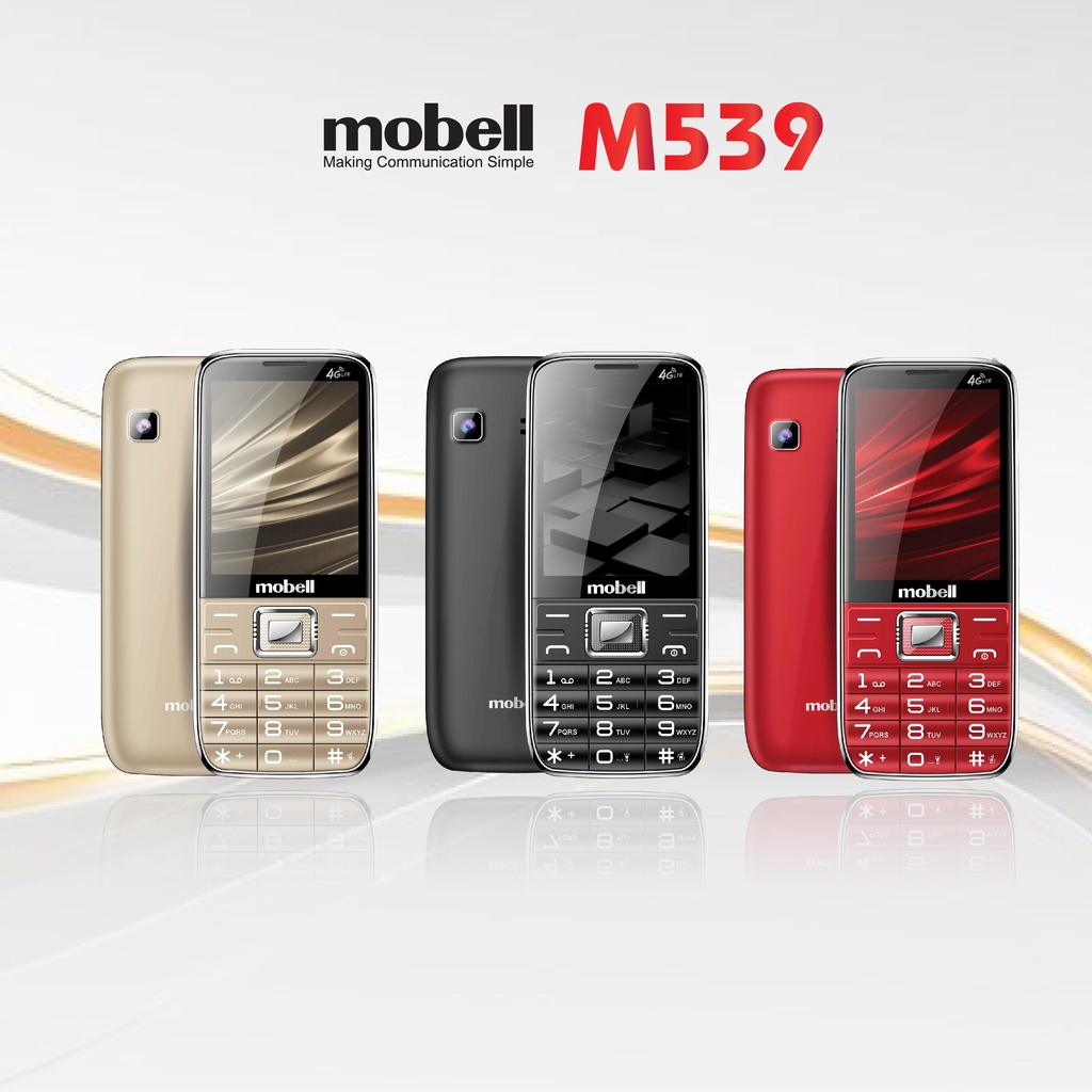 Điện Thoại Mobell M539 Chính Hãng 2 SIM 4G Hỗ Trợ Mở Rộng Bộ Nhớ 64Gb Bảo 12 Tháng