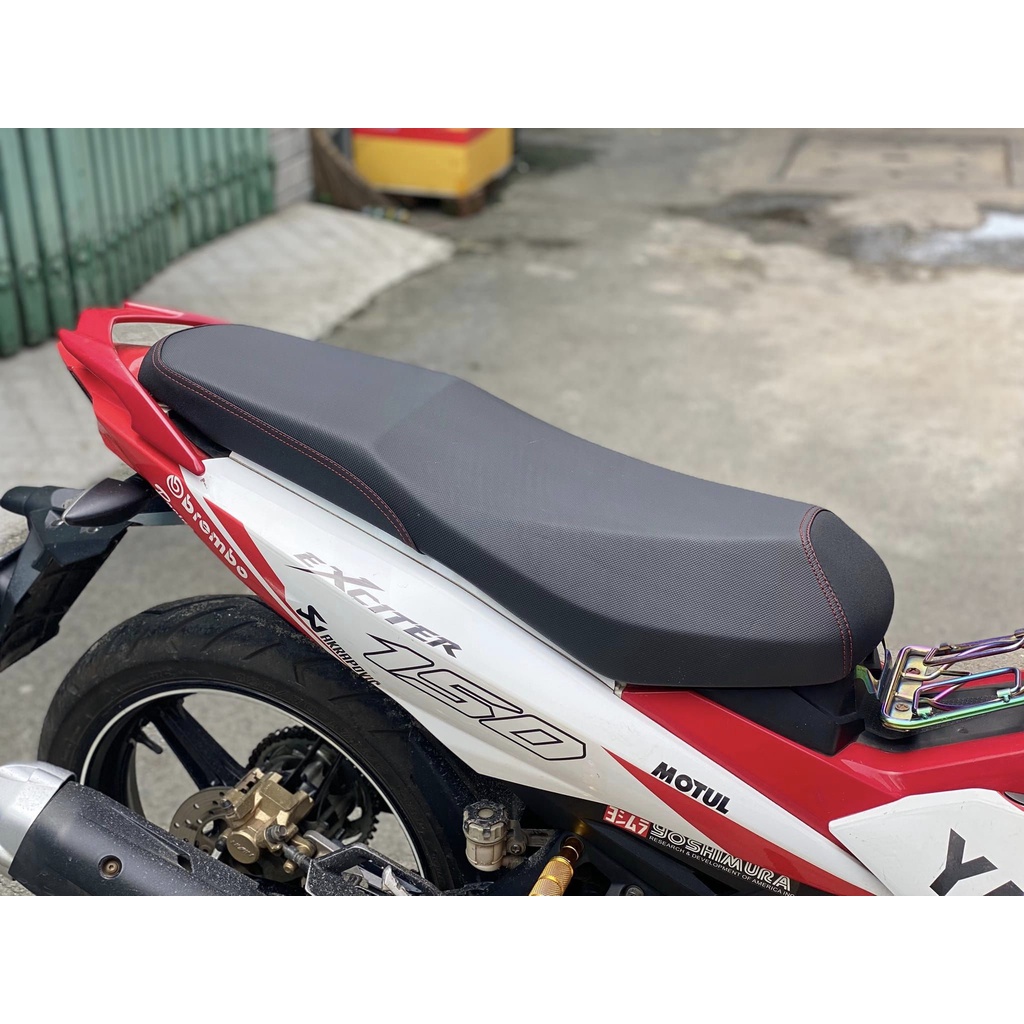 Combo Mút + da yên 3D Chỉ Đỏ Satria Wave ,Dream , Exciter , Sirius