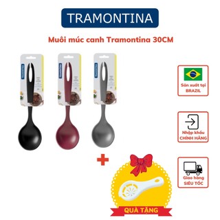 Muôi múc canh lớn tramontina 30cm bằng nhựa pa an toàn chịu nhiệt 180 độ c
