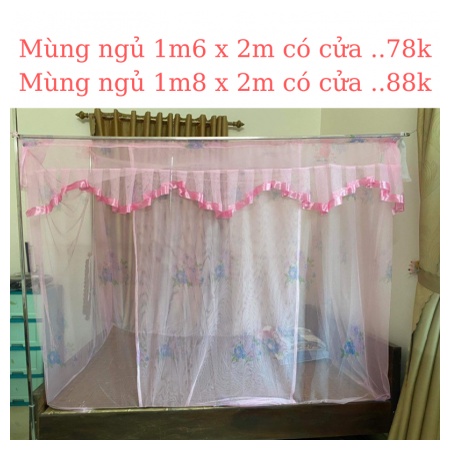 Mùng Màn Ngủ Thái Lan 1m6 X 2m Có Cửa