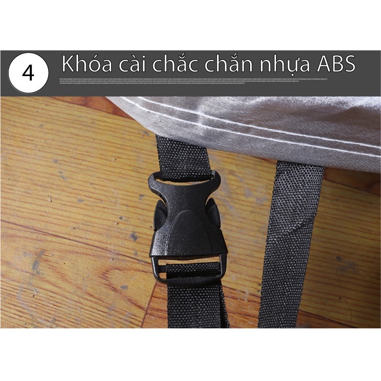 Bạt Phủ Xe Máy, Bạt Trùm Xe Máy Tráng Nhôm 3 Lớp dày dặn, Có Lớp Lót Chống Xước Xe Cao Cấp