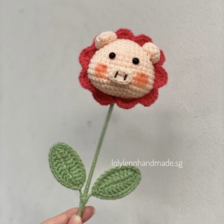 [Crochet-Ảnh thật] Hoa đầu heo viền hoa bằng len, đan móc thủ công