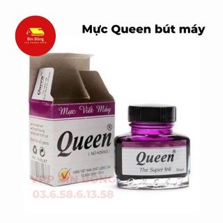 Mực Queen Tím Xanh Đen 30ml (Mực Viết Máy Queen)