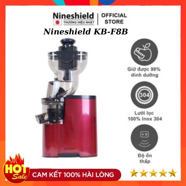 Máy ép chậm hoa quả Nineshield KB F8B chính hãng cao cấp Máy ép trái cây tốc độ chậm Hongxin RH312 cầm tay đa năng