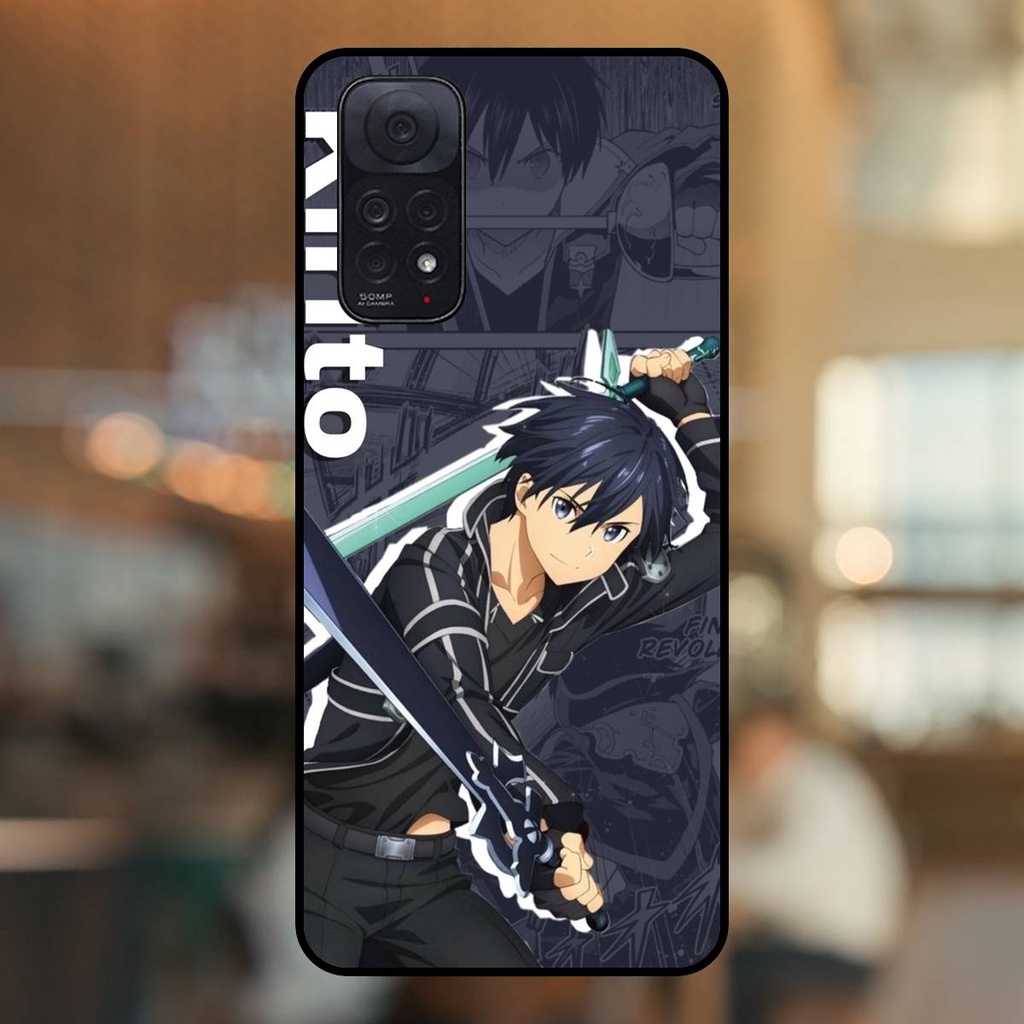 Ốp lưng điện thoại Redmi Note 11 viền đen Kirito Sword Art Online