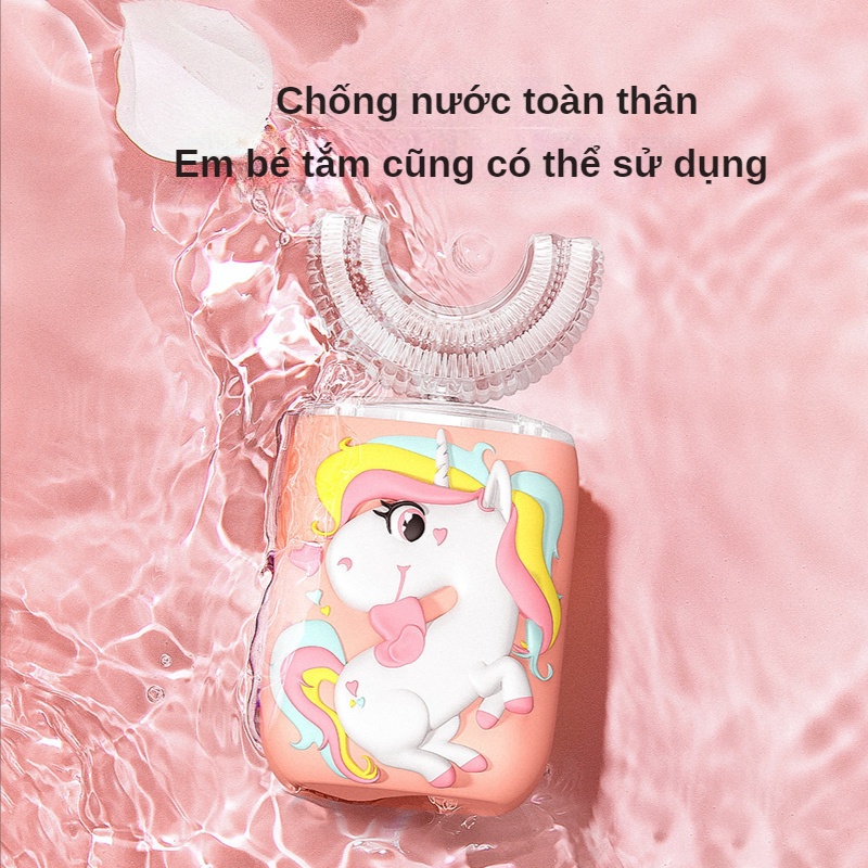 Bàn Chải Đánh Răng Điện Siêu Mềm Hình Chữ U Sạc USB Cho Bé