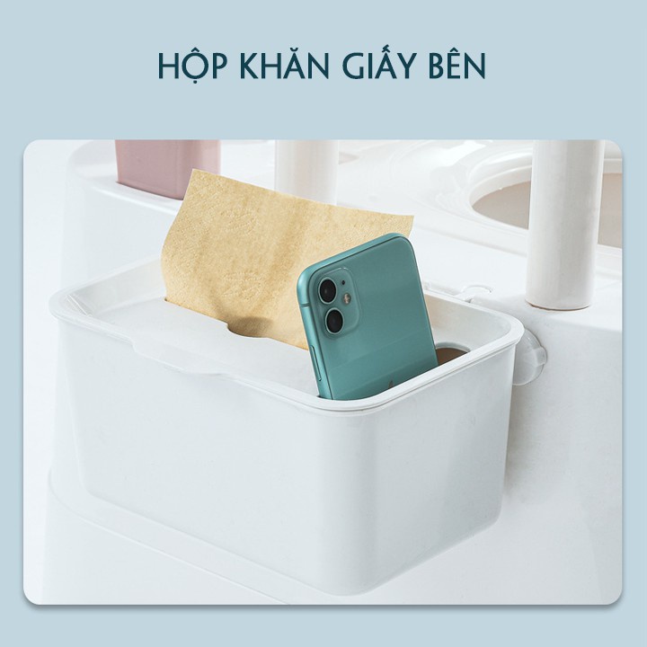 Bồn cầu di động cao cấp, bô vệ sinh trong nhà tiện lợi cho người già, bà bầu, người bệnh có tay vịn, tựa lưng chắc chắn