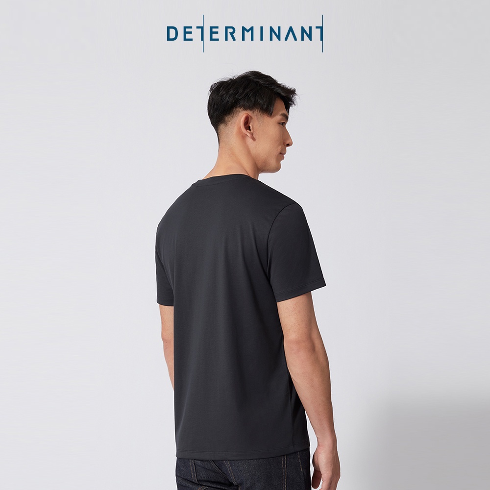 Áo thun nam Jersey Cotton thấm hút thoáng mát thương hiệu Determinant - màu Xám than [T01]