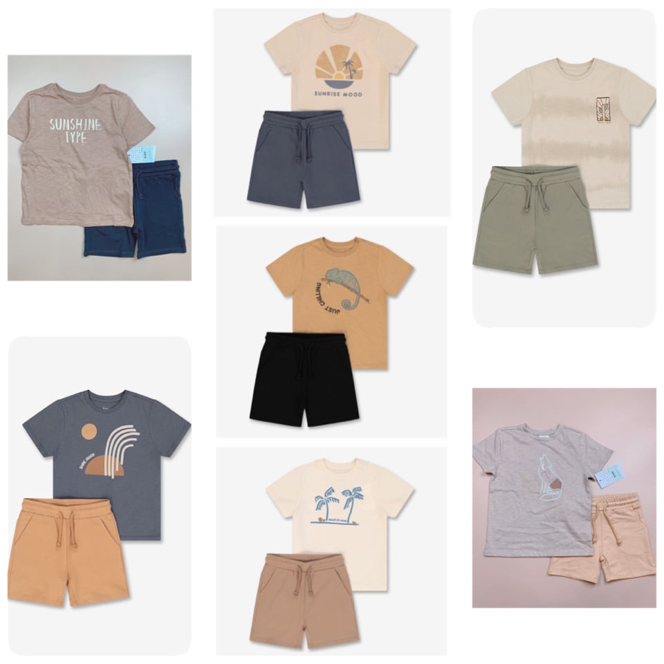 Bộ cotton Minene nhiều hình Bé Trai size 2 - 7y
