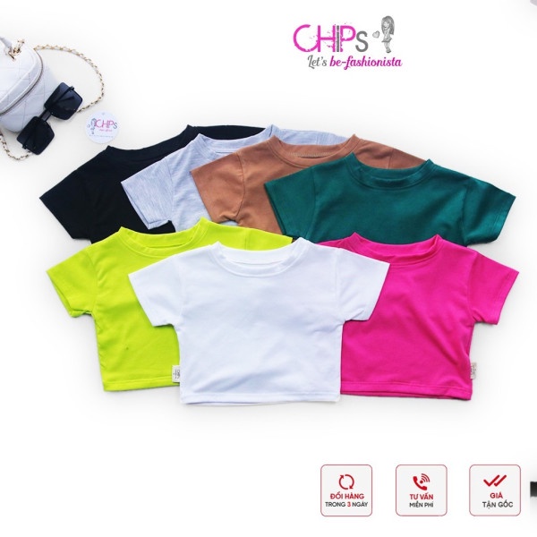 [Mã FATREND2810 giảm đến 30k tối đa 99k] Áo Croptop Cộc Tay Cho Bé Gái Màu Sắc Cực Yêu