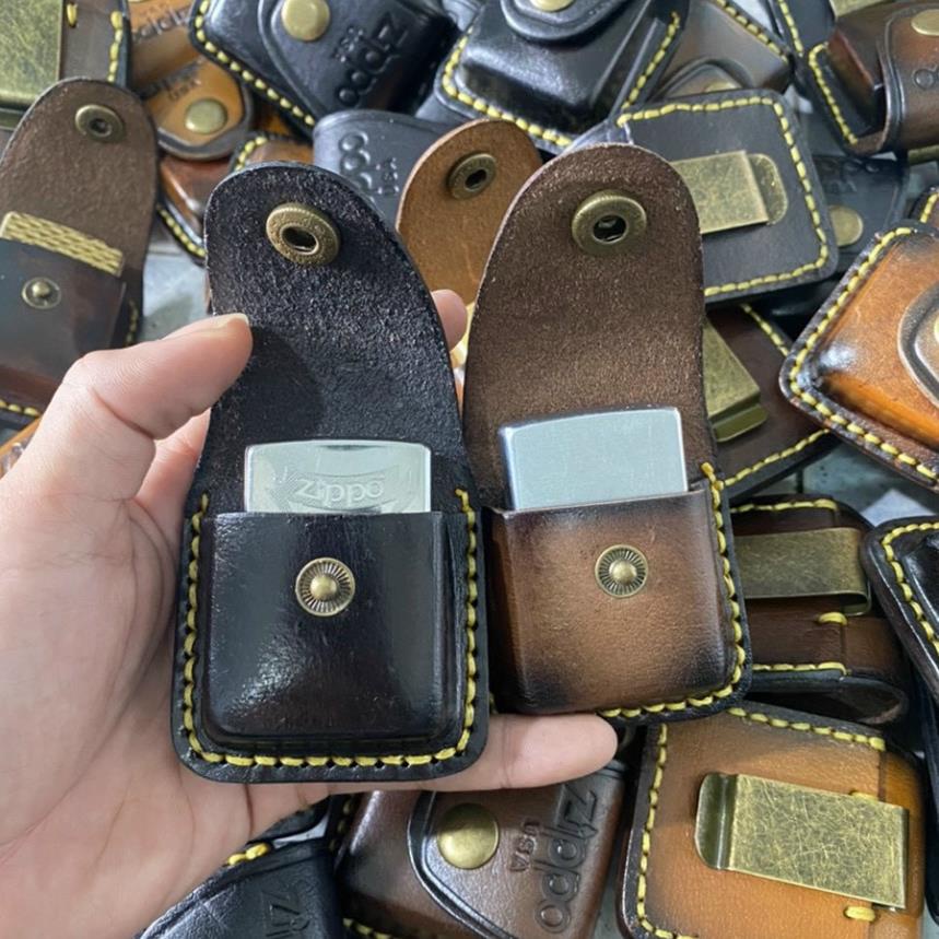 Bao Da Zippo Chất Liệu Da Bò Cao Cấp ZB1 Hoàn Thiện Thủ Công 4 Màu. BH 36 tháng