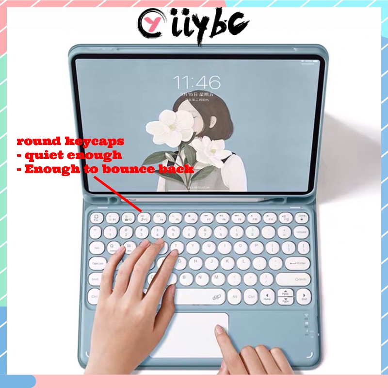 Bao Da Máy Tính Bảng Bằng Silicon Mềm Nam Châm Có Ngăn Đựng Bút Cảm Ứng Cho IPAD Pro 2018 / 2020 / 2021 / 2022