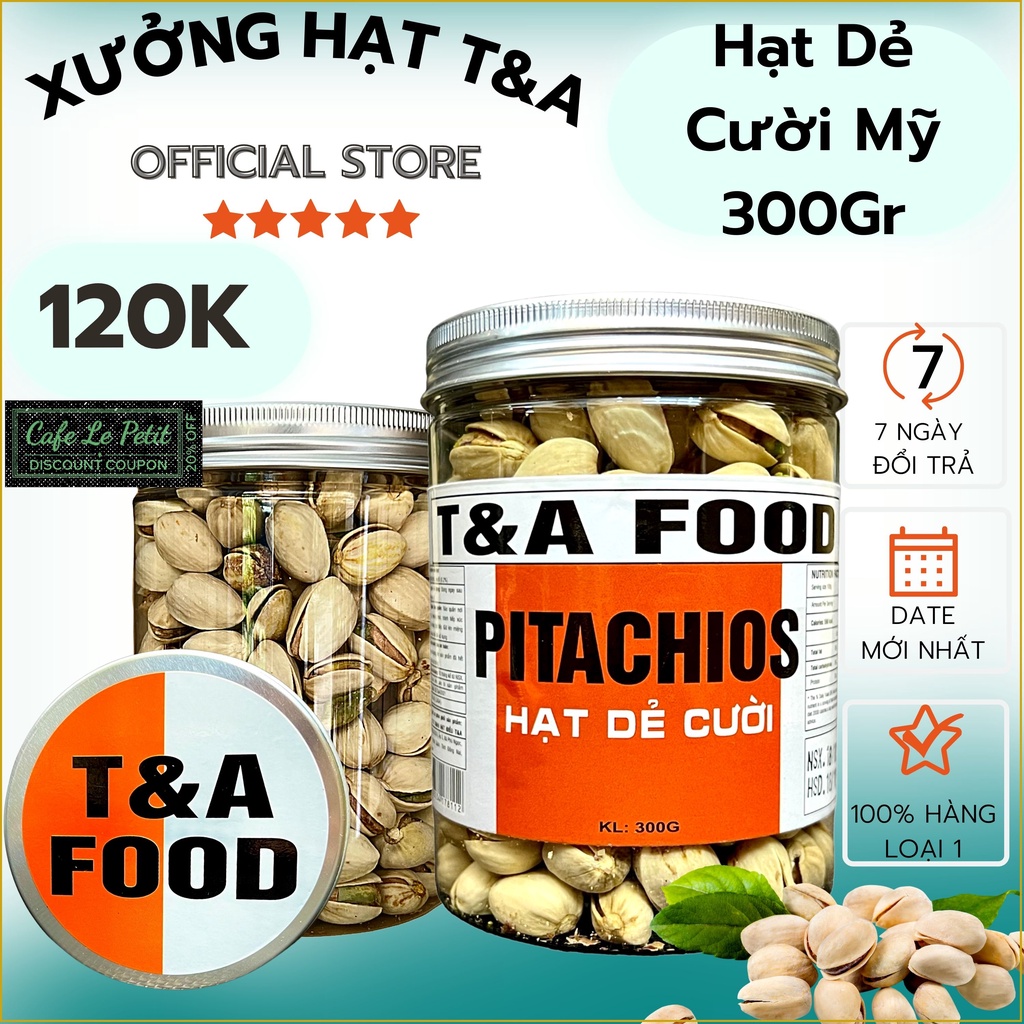 {RẺ} Hạt Dẻ Cười Mỹ 300Gr không tẩy loại 1 cao cấp hạt dẻ giòn có vị mặn nhẹ - CHỢ HẠT T&A