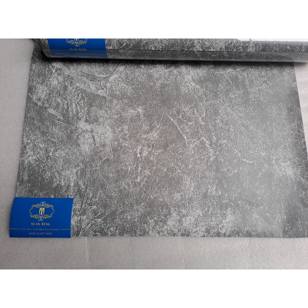 Giấy dán tường vân bê tông có keo sẵn bóc dán khổ 0.45x10m