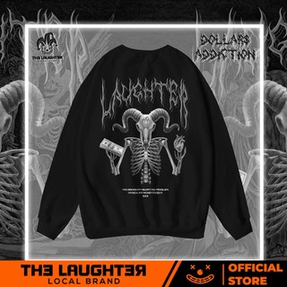 Local brand the laughter - �dollar$ addiction áo dài tay sweater - nỉ da cá