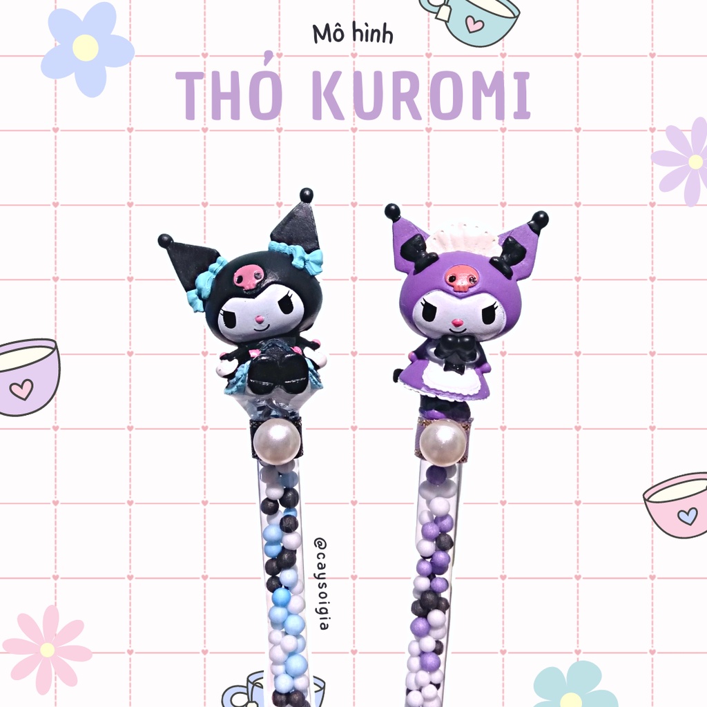 S107 - Bút dao rọc giấy thỏ Kuromi và Melody tiệc trà chiều dễ thương unbox đơn hàng, cắt sticker băng dán washi tape