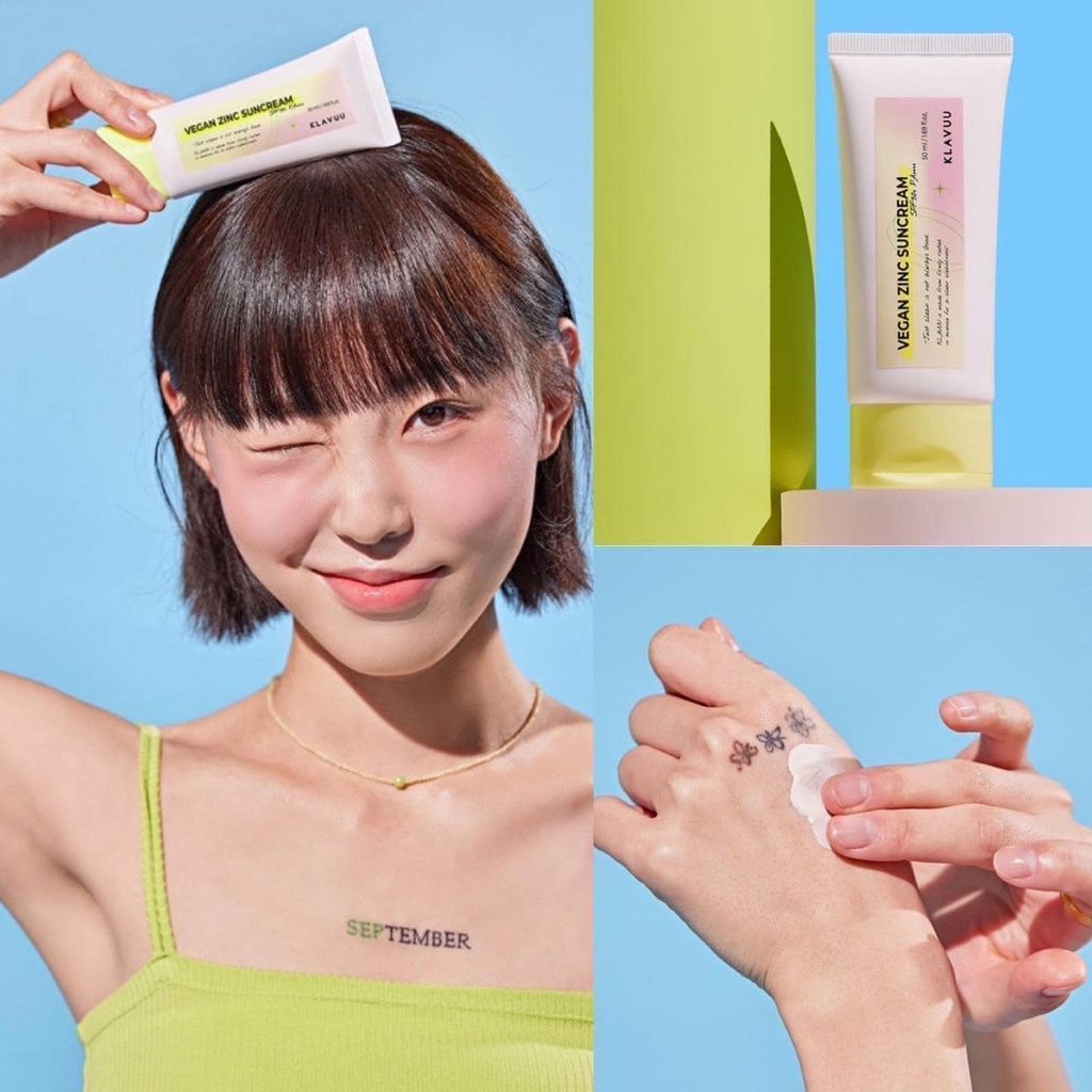 Kem chống nắng nâng tone thuần chay Klavuu Vegan Zinc Suncream 80%