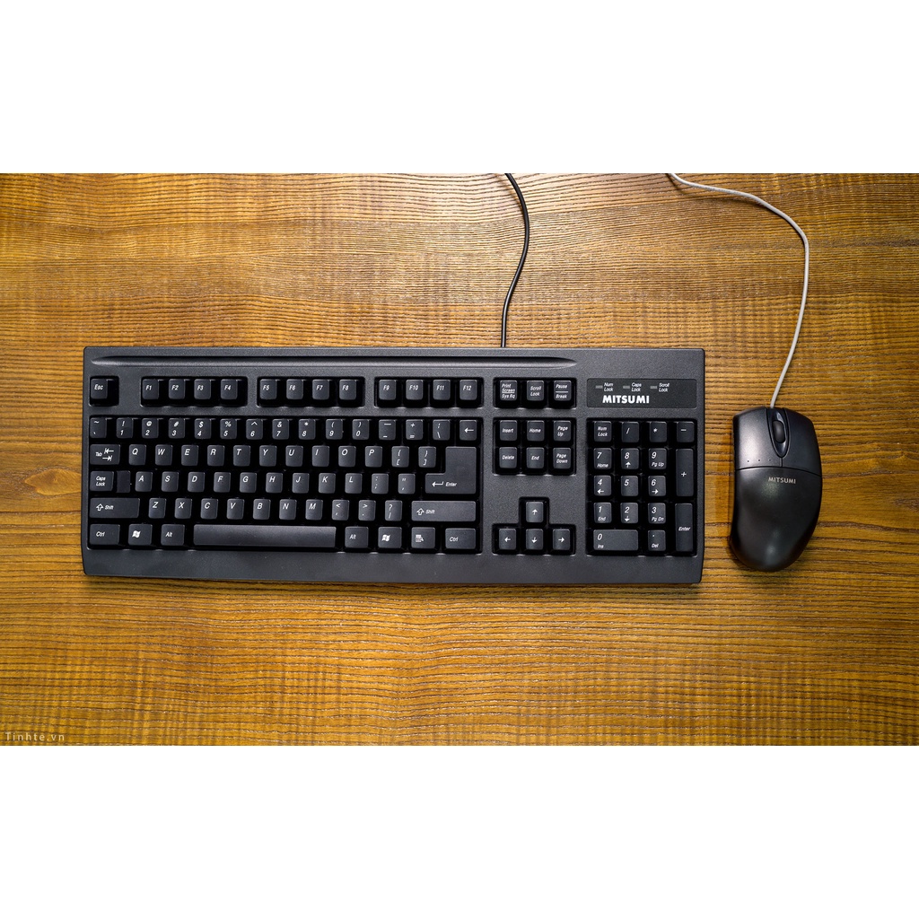 Bộ bàn Phím Có Dây MITSUMI Cổng USB, Chuột- Full Box hàng chính hãng
