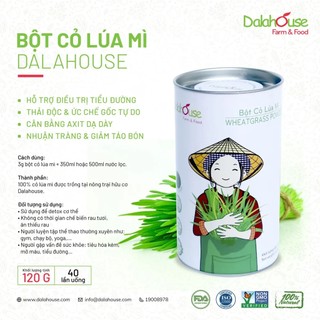 Bột cỏ lúa mì Dalahouse 120g - Xanhsam Organic