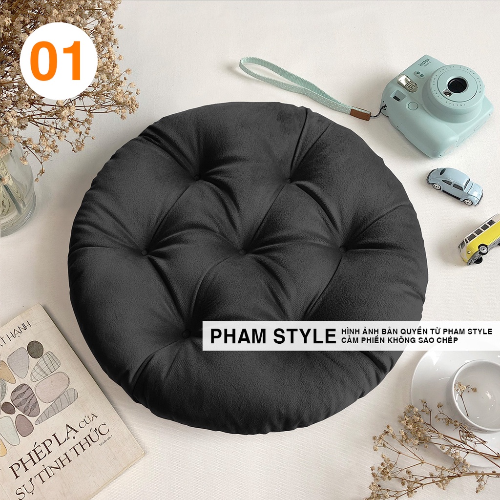 Đệm Tròn Ngồi Bệt Vải NHUNG