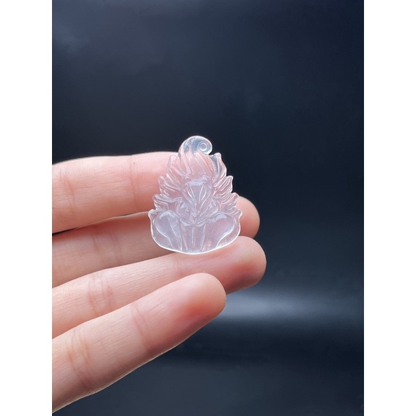 Mặt dây chuyền hồ ly thạch anh trắng