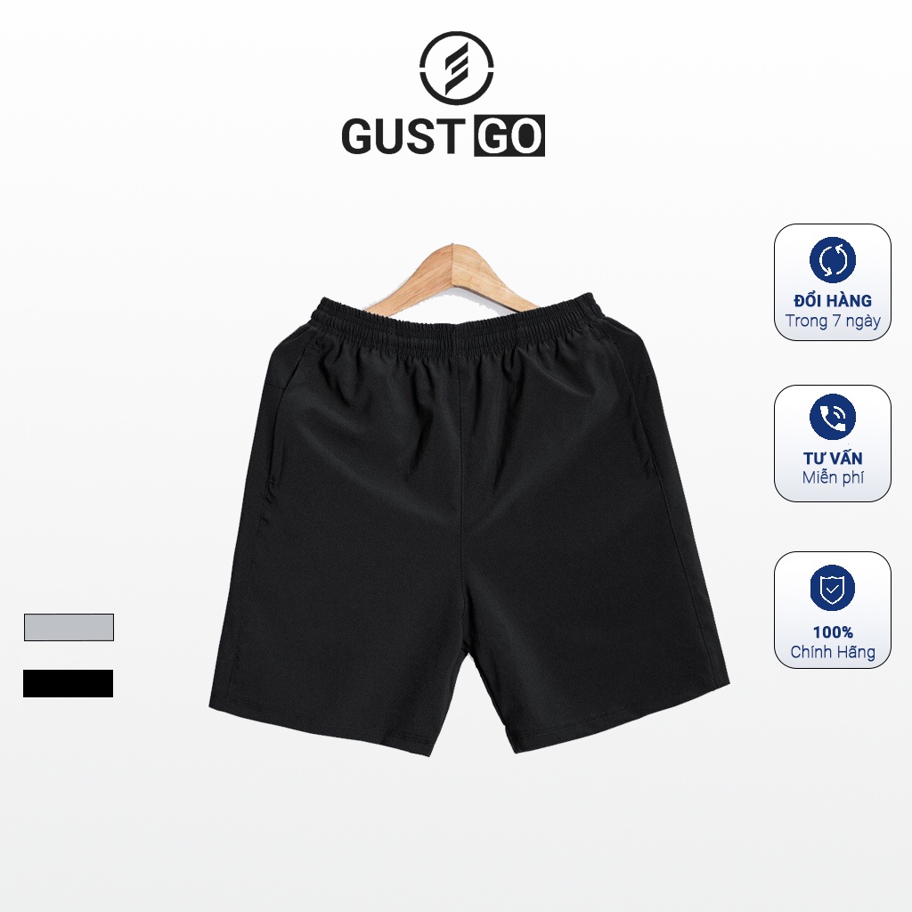 Combo Áo Quần GustGo Nam Basic Trơn Co Giãn Thoải Mái Full Size Màu Đen